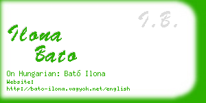 ilona bato business card